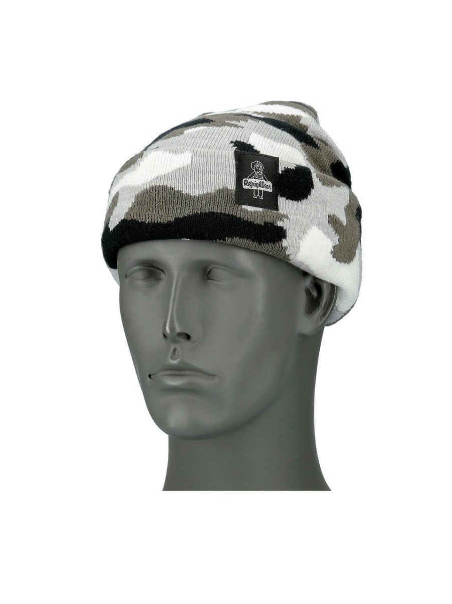 RefrigiWear Camo Knit Cap Black Camo Berretti In Maglia