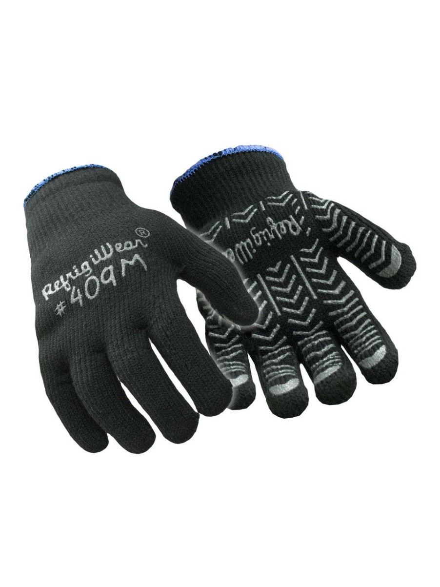 RefrigiWear Herringbone Grip Glove Black Guanti In Maglia