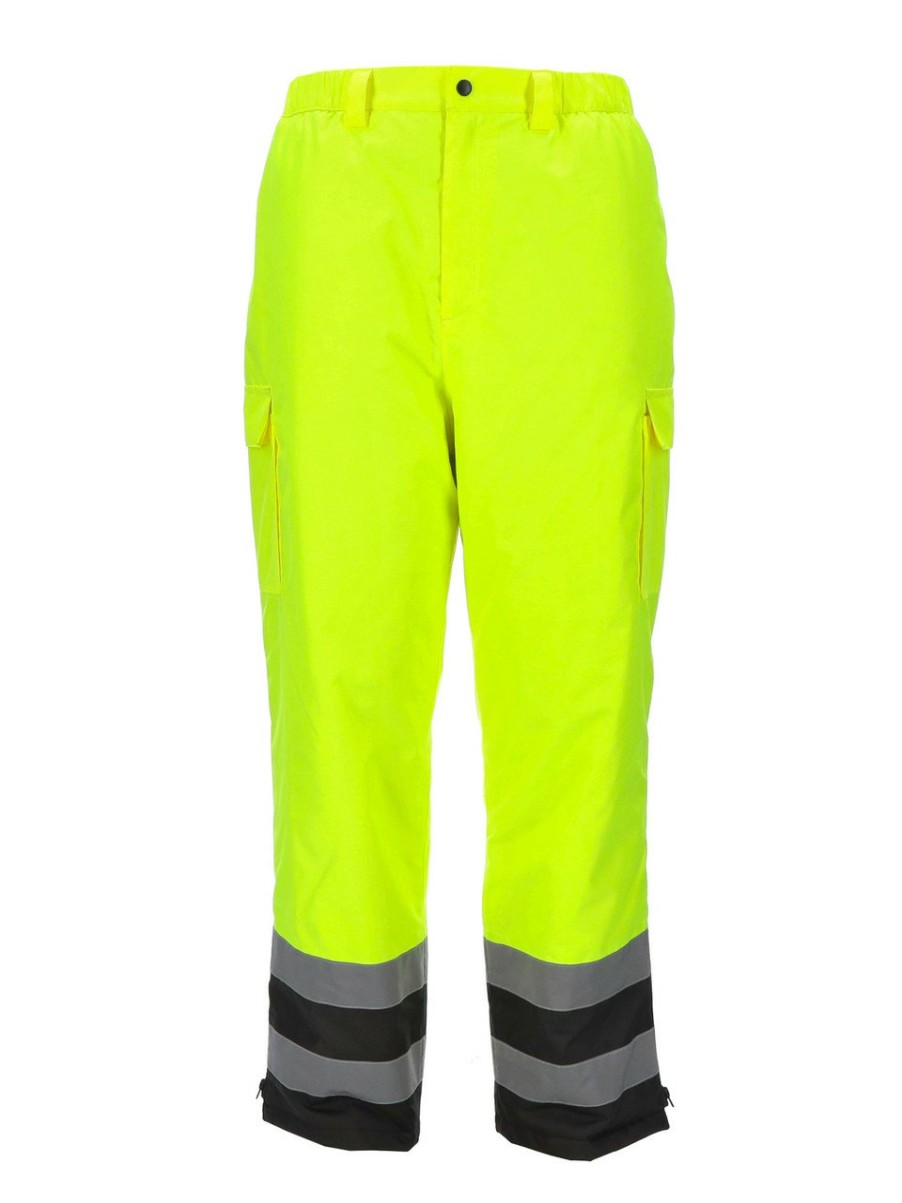 RefrigiWear Hivis Insulated Waterproof Pants Lime / Black Grande E Alto