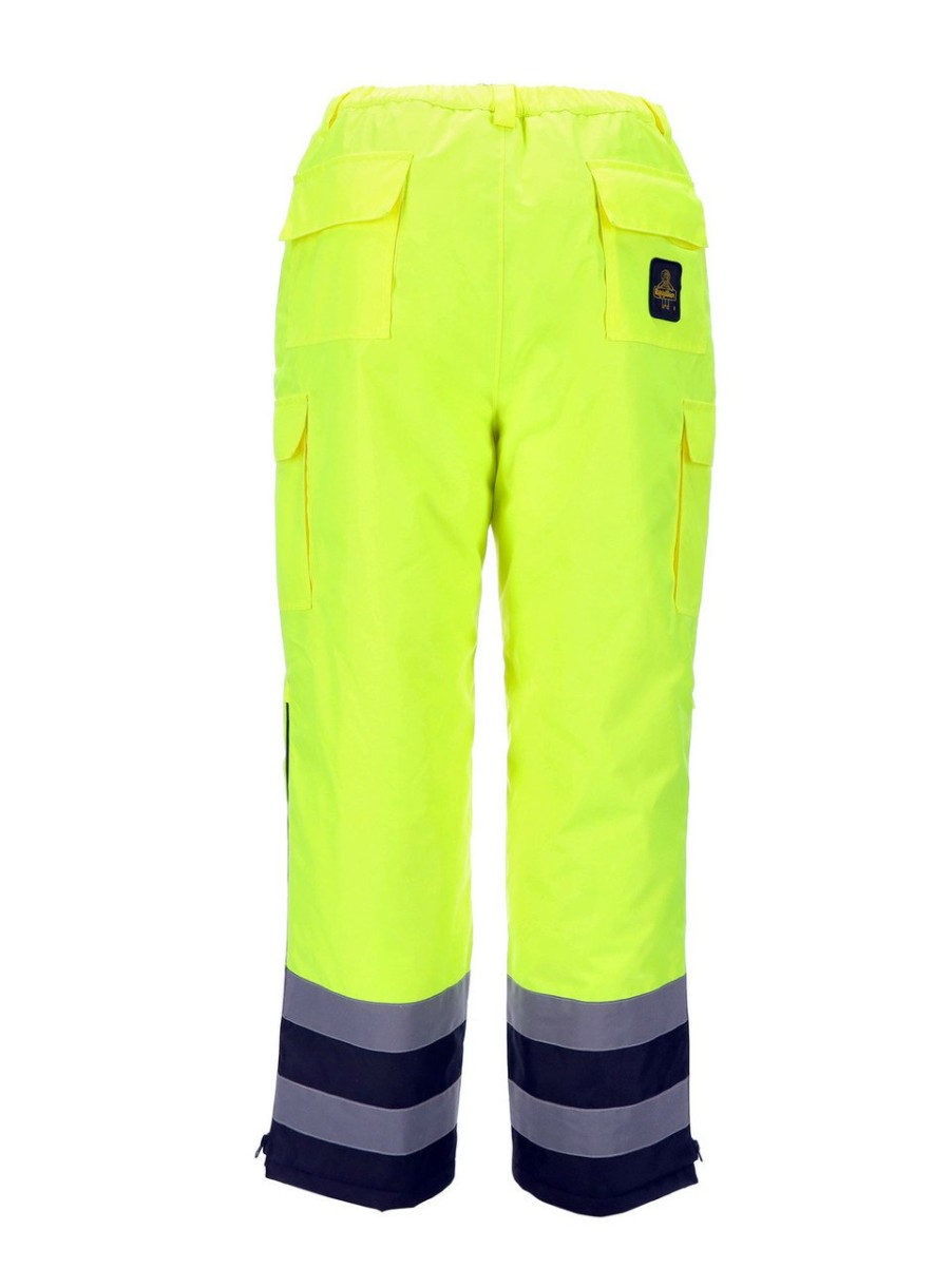 RefrigiWear Hivis Insulated Waterproof Pants Lime / Black Grande E Alto