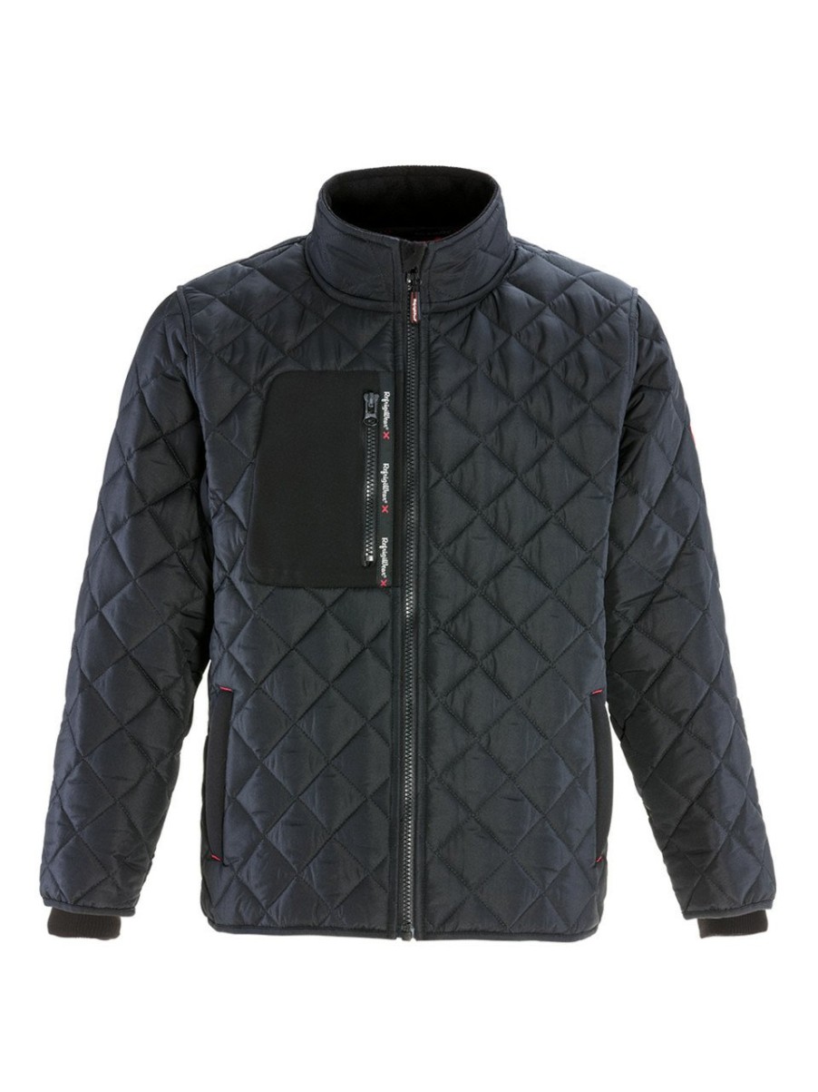 RefrigiWear Enduraquilt Diamond Quilted Puffer Jacket Black Grande E Alto