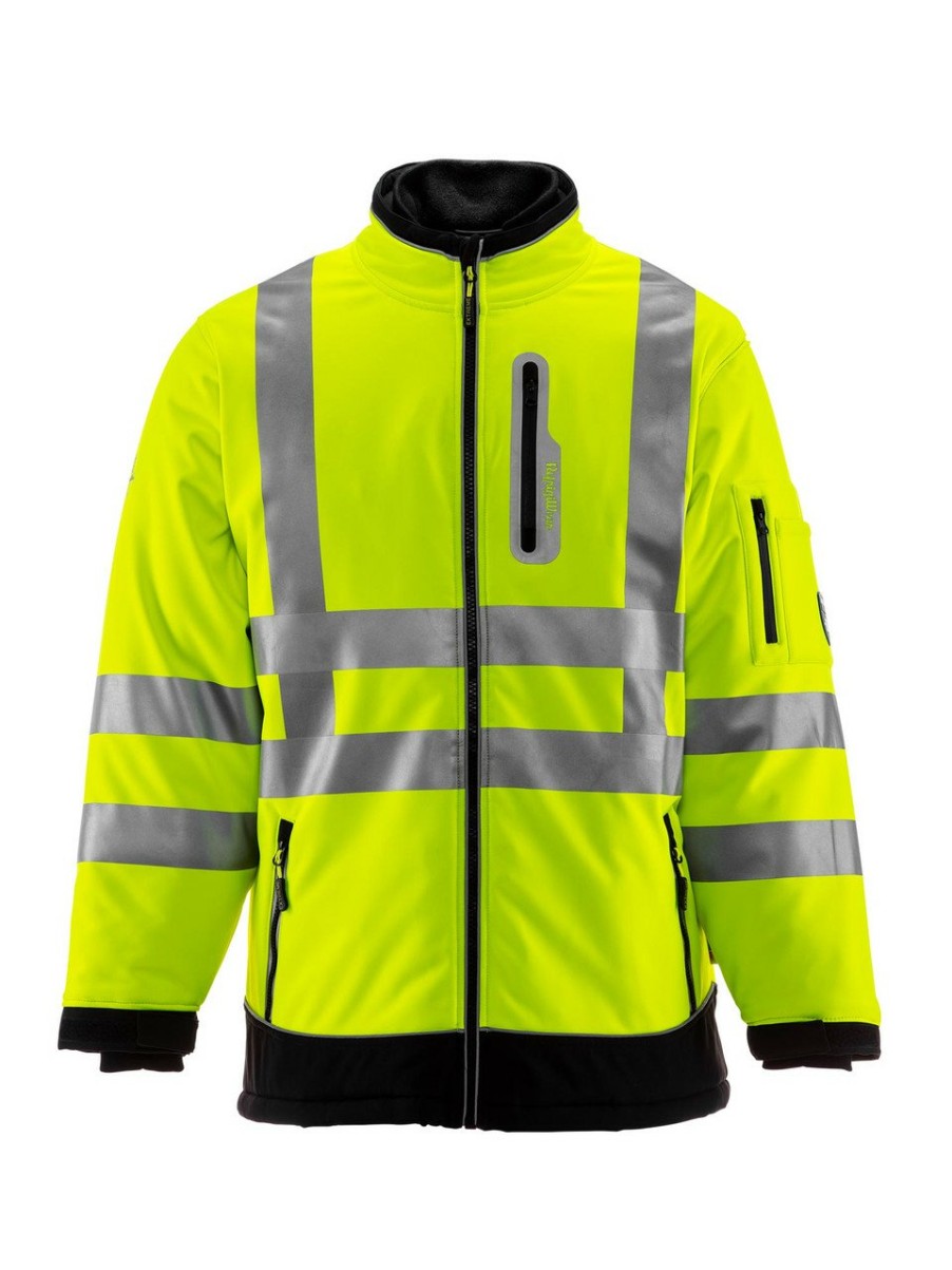 RefrigiWear Hivis Extreme Softshell Jacket Lime/Black Grande E Alto