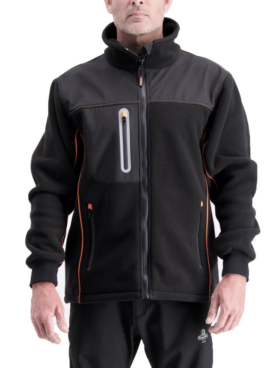 RefrigiWear Polarforce® Hybrid Fleece Jacket Black Felpe E Pile