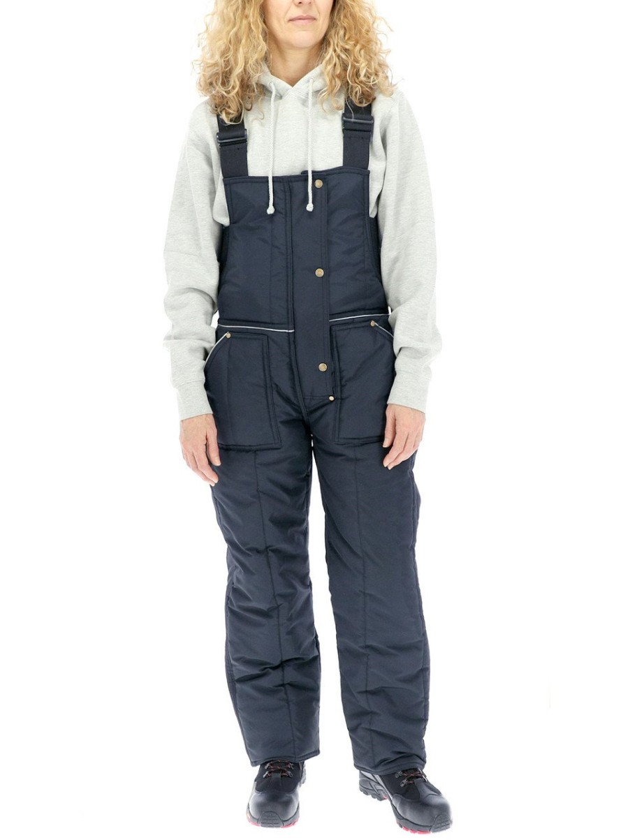 RefrigiWear Women'S Iron-Tuff® Bib Overalls Navy Bavaglini E Pantaloni