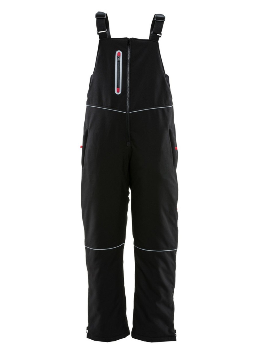 RefrigiWear Women'S Insulated Softshell Bib Overalls Black Bavaglini E Pantaloni