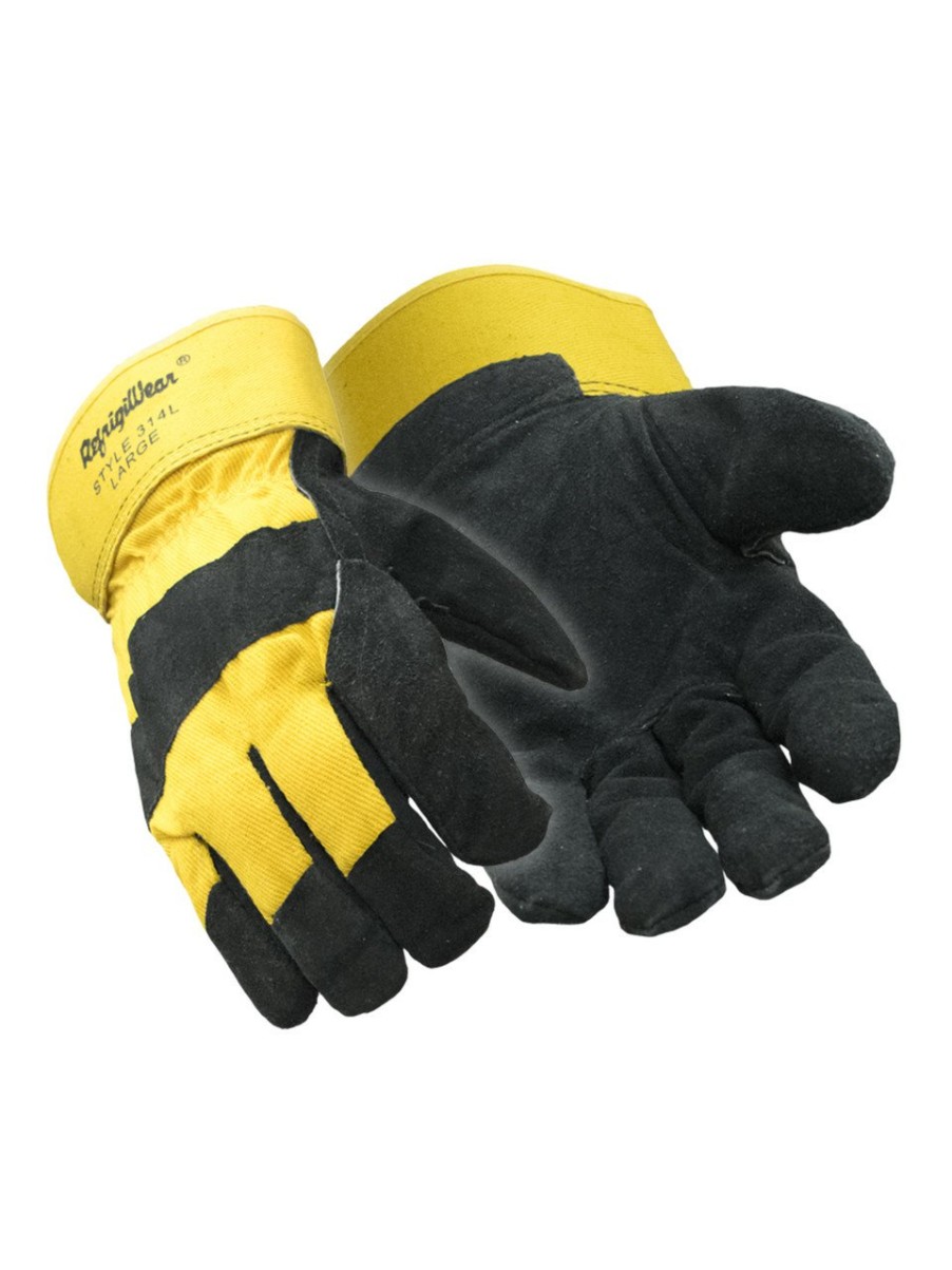 RefrigiWear Cowhide & Canvas Insulated Glove Gold/Black Guanti Di Pelle