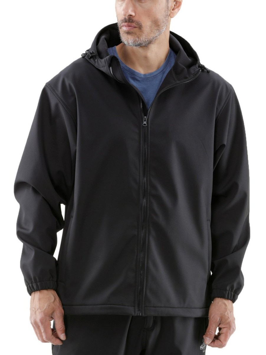 RefrigiWear Lightweight Softshell Jacket With Hood Black Grande E Alto