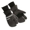 RefrigiWear Insulated 3-Finger Leather Mitt Black Guanti