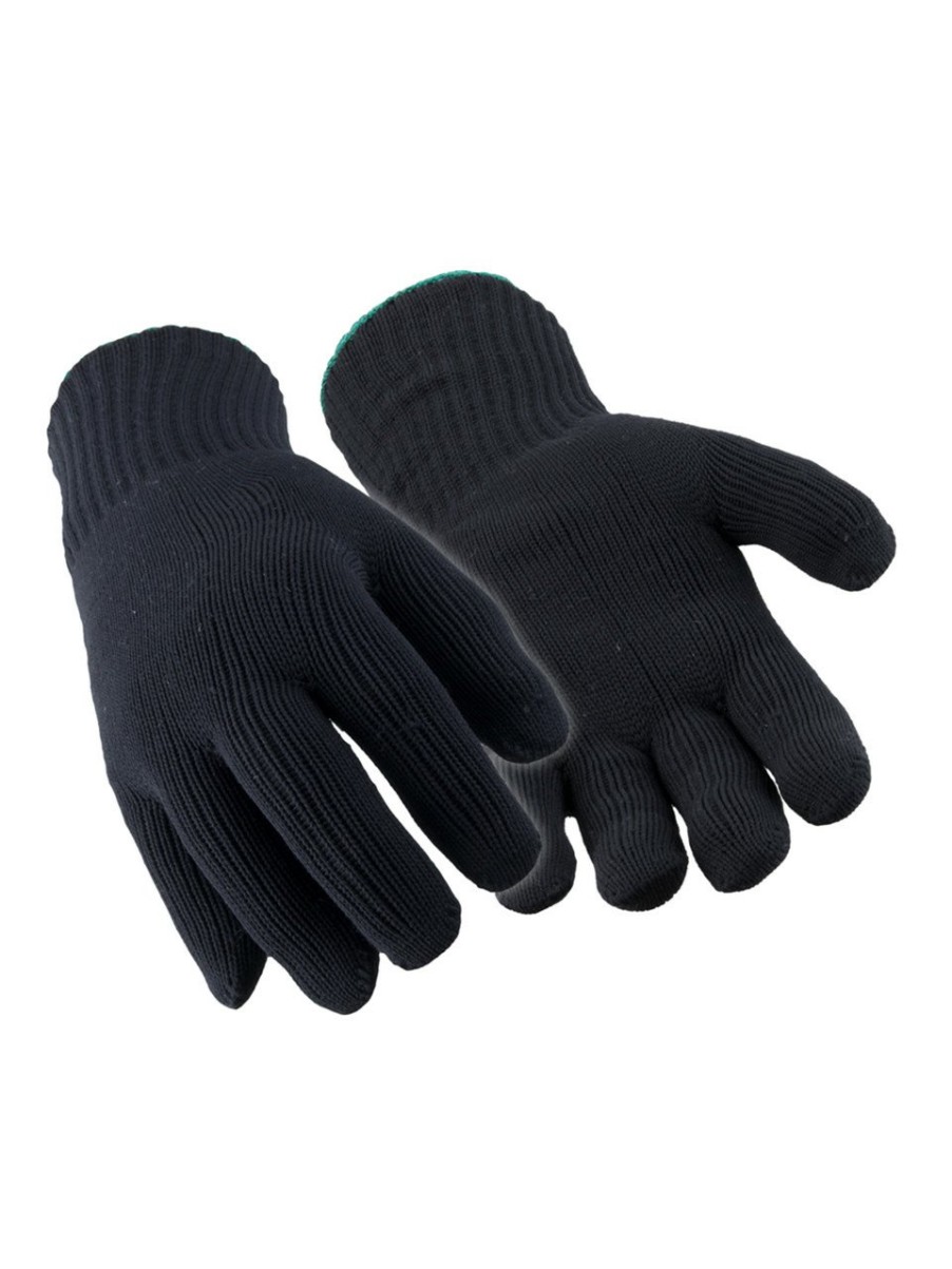 RefrigiWear Dual-Layer Knit Gloves Black Guanti In Maglia