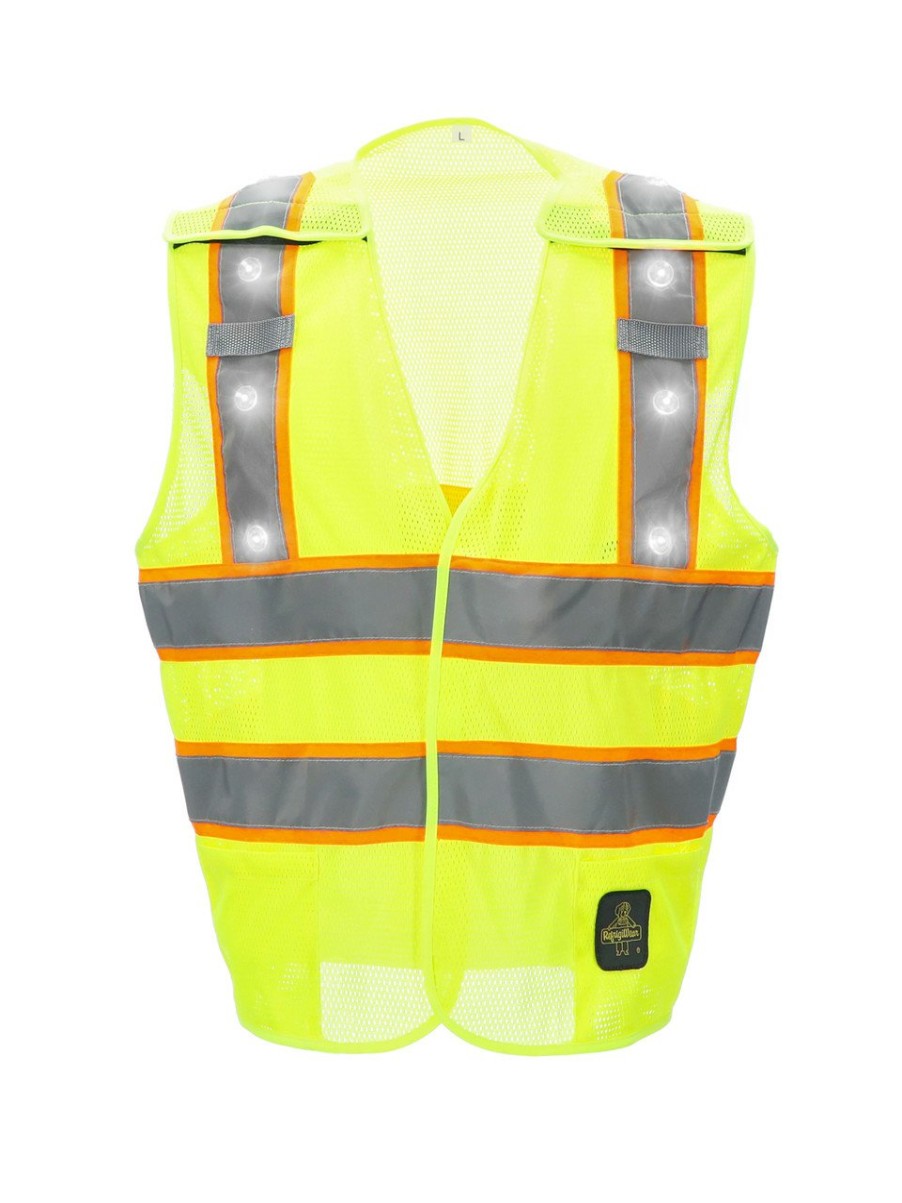 RefrigiWear Hivis Safety Vest With Led Lights Bretelle E Attrezzature Di Sicurezza