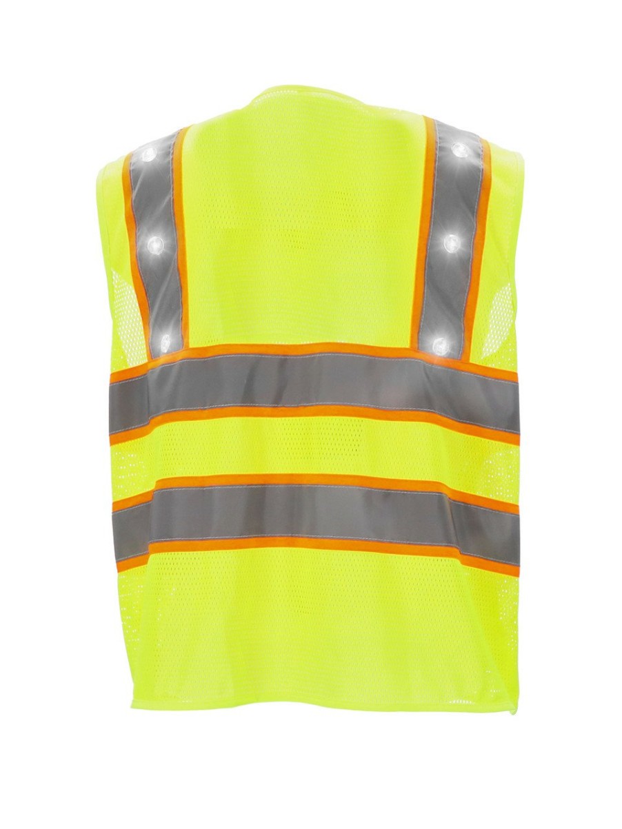 RefrigiWear Hivis Safety Vest With Led Lights Bretelle E Attrezzature Di Sicurezza