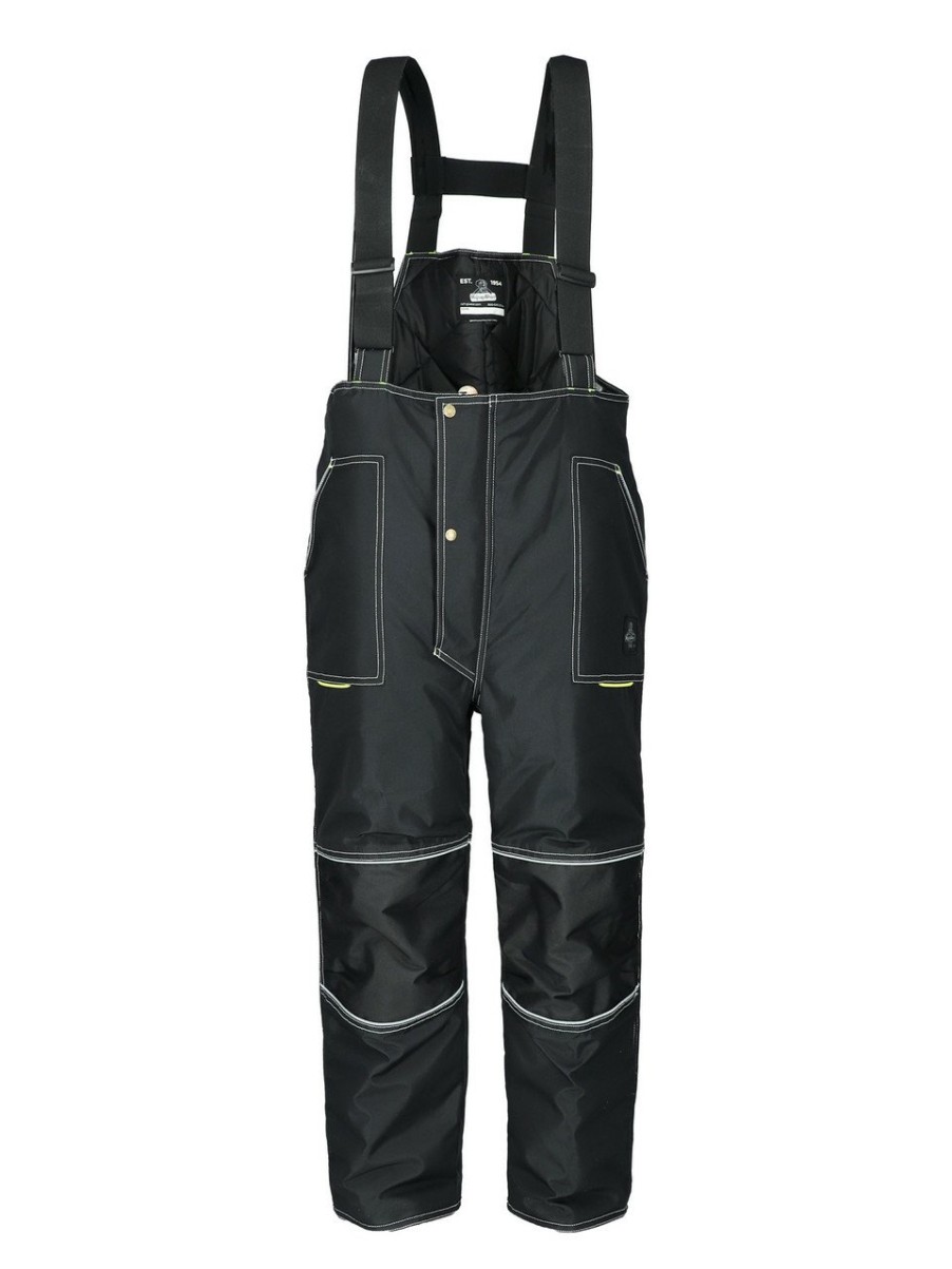 RefrigiWear Ergoforce® Waterproof Low Bib Overalls Black Grande E Alto