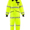 RefrigiWear Hivis Iron-Tuff® Coveralls With Reflective Tape Lime Grande E Alto