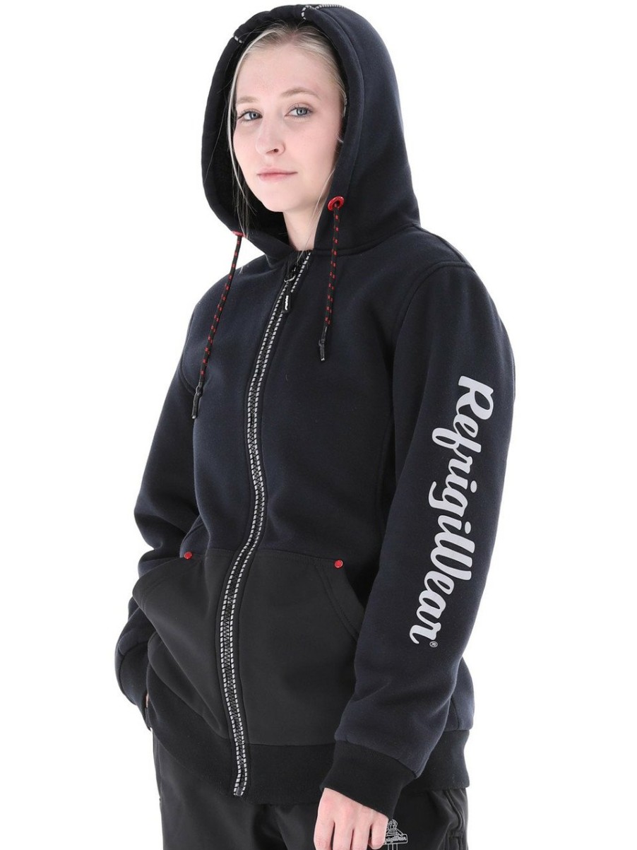 RefrigiWear Women'S Hybrid Sweatshirt Black Giacche