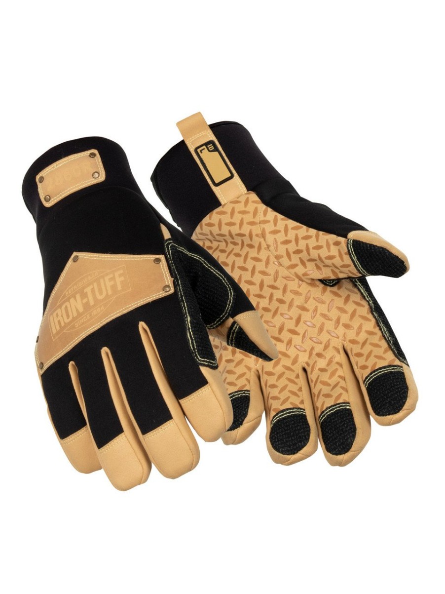 RefrigiWear Iron-Tuff® Insulated Leather Gloves Gold Guanti Di Pelle