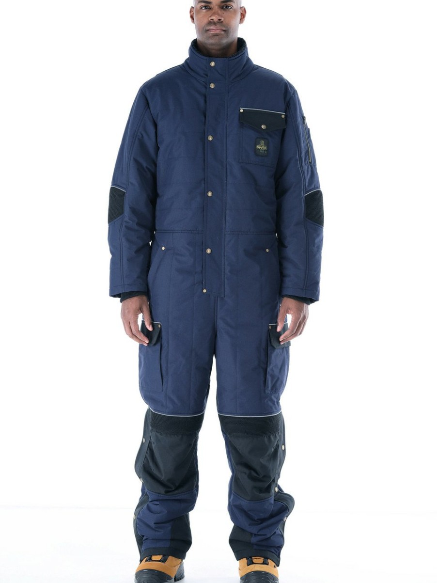 RefrigiWear 54 Gold Coveralls Navy Grande E Alto