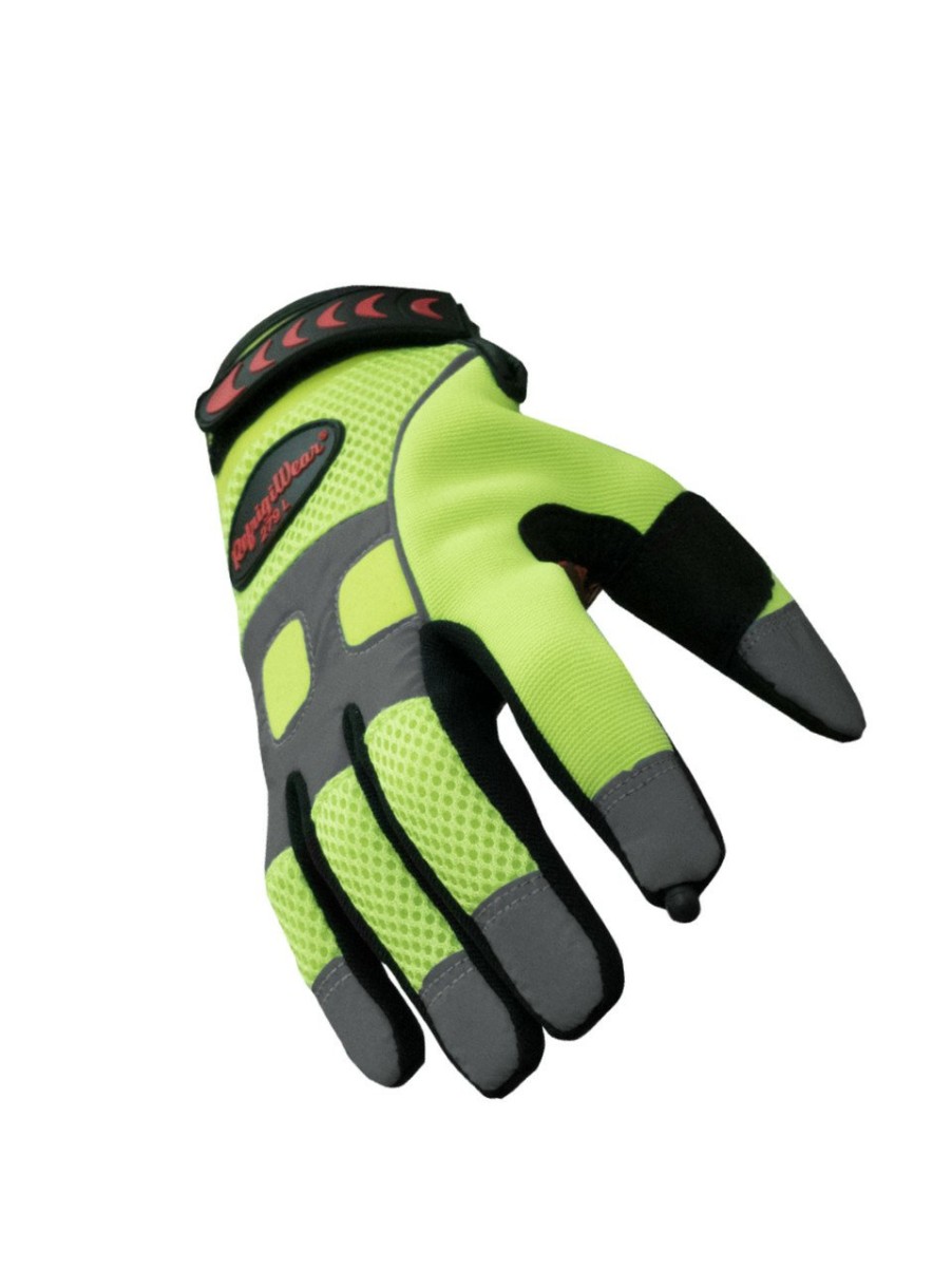 RefrigiWear Hivis Super Grip With Key-Rite Nib Lime Guanti Del Rito Chiave