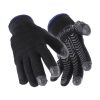 RefrigiWear Herringbone Grip Gloves With 3-Finger Dip Black Guanti In Maglia