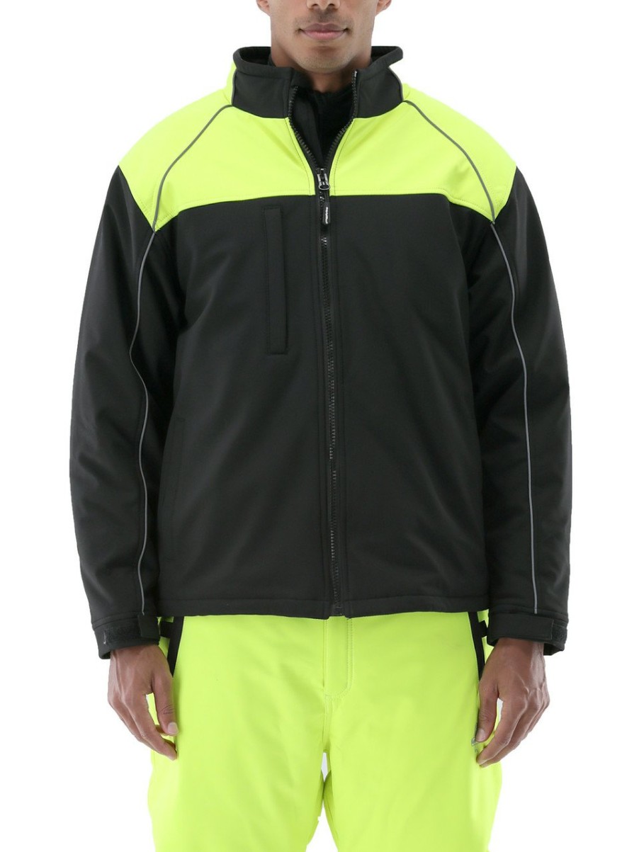 RefrigiWear Two-Tone Hivis Insulated Jacket Lime Giacche