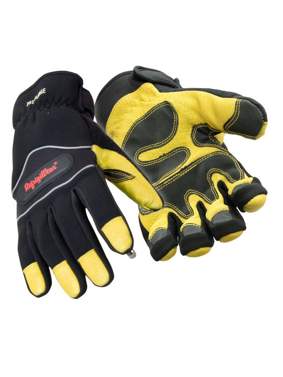 RefrigiWear Insulated Abrasion Safety Glove With Touch-Rite Nib Gold/Black Guanti Touch Screen