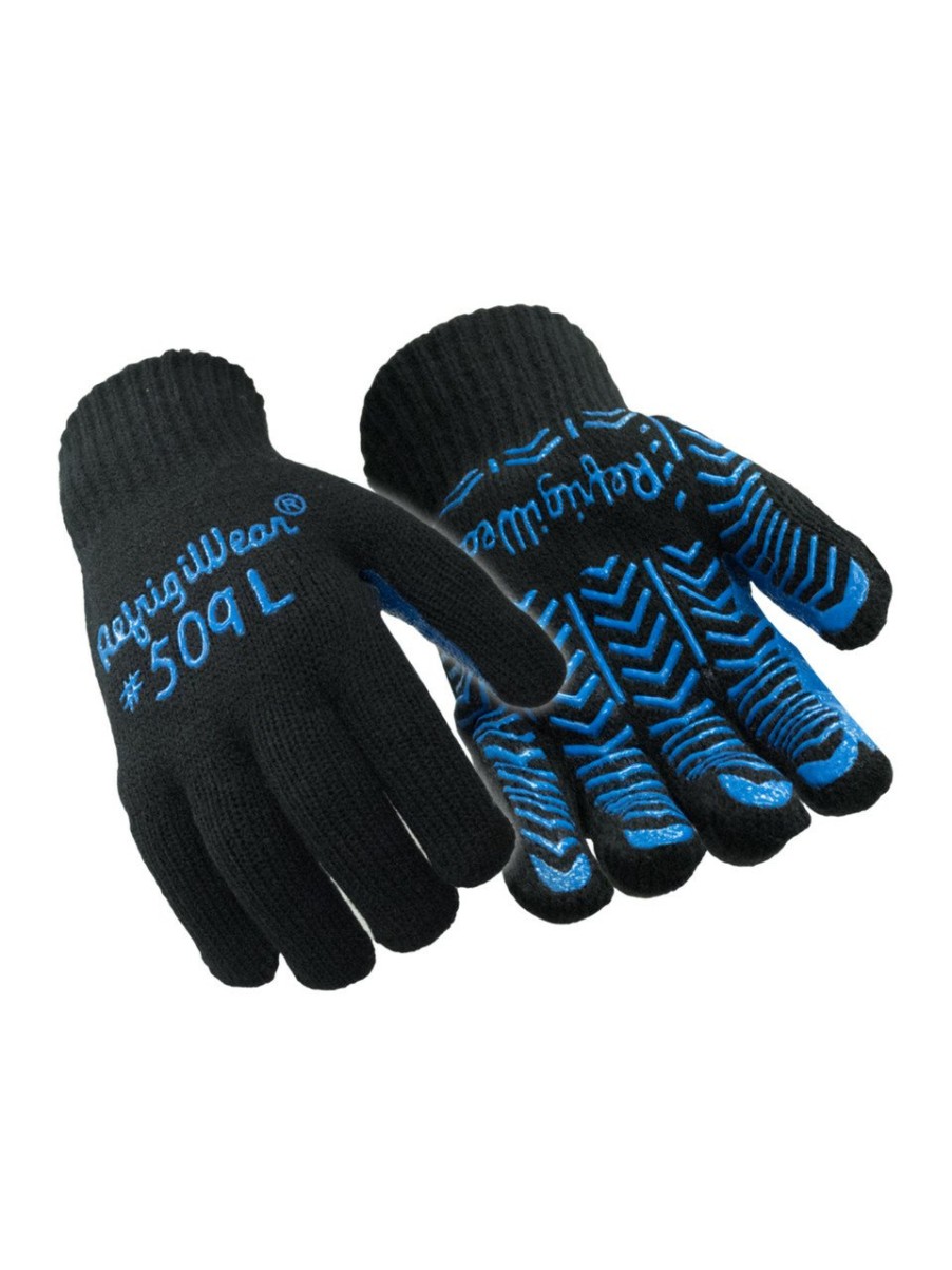 RefrigiWear Dual Layer Herringbone Glove Black Guanti In Maglia