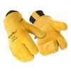 RefrigiWear 3-Finger Mitt With Double Cuff Gold Guanti