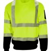 RefrigiWear Hivis Crewneck Sweatshirt With Reflective Tape Felpe E Pile