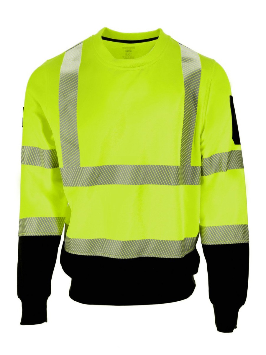 RefrigiWear Hivis Crewneck Sweatshirt With Reflective Tape Felpe E Pile