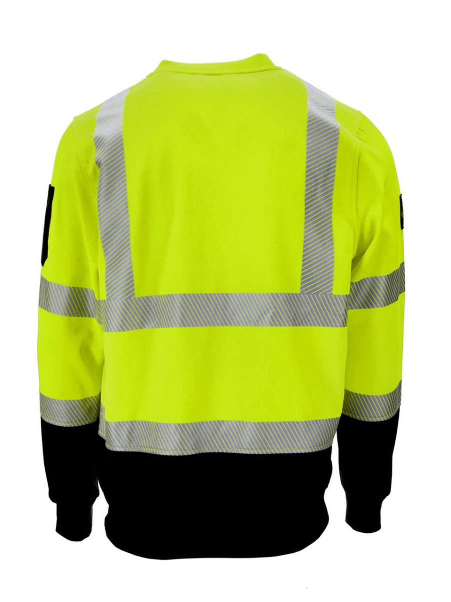 RefrigiWear Hivis Crewneck Sweatshirt With Reflective Tape Felpe E Pile