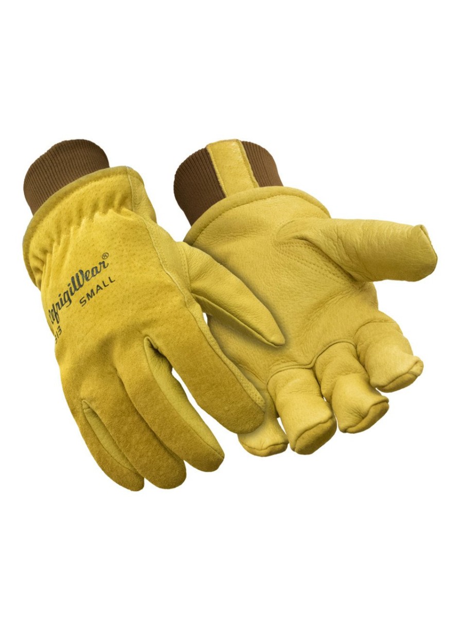 RefrigiWear Insulated Goatskin Leather Glove Gold Guanti Di Pelle