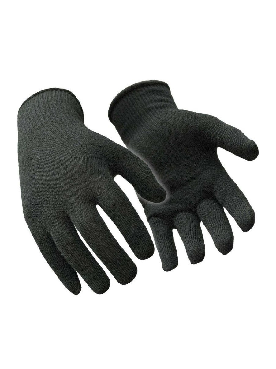 RefrigiWear Stretch Wool Glove Liner Black Fodere Per Guanti