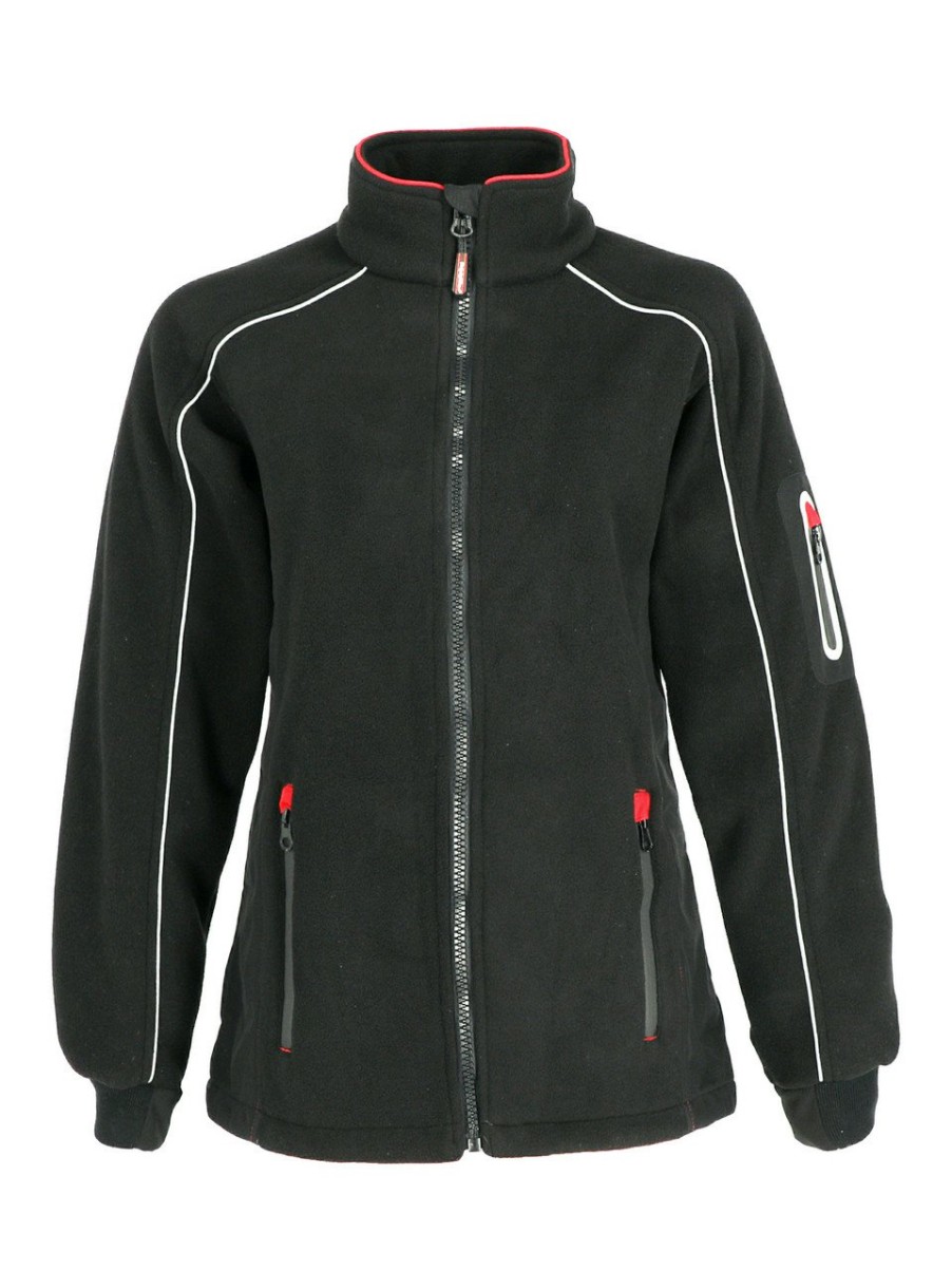 RefrigiWear Women'S Hybrid Fleece Jacket Black Felpe E Pile