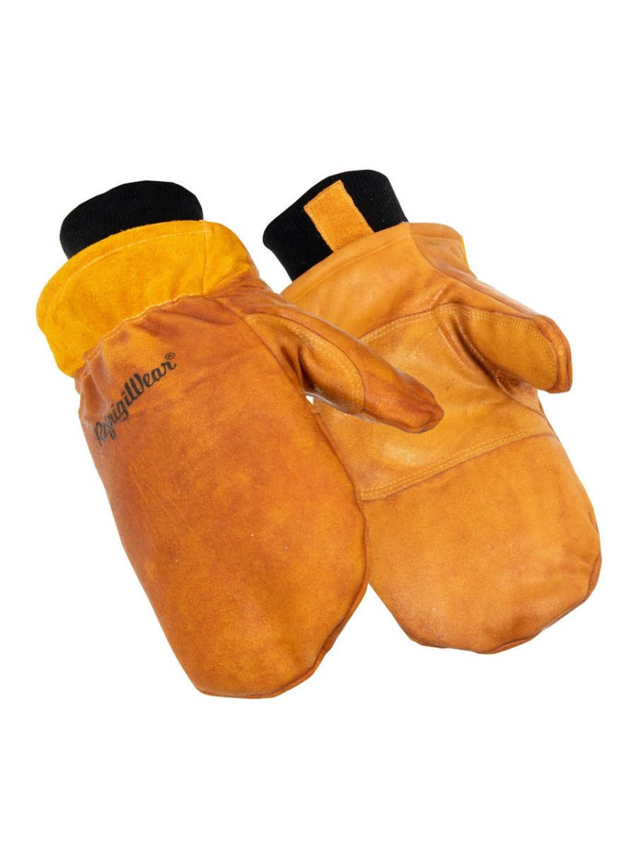 RefrigiWear Dipped Leather Mitt Gold Guanti Rivestiti