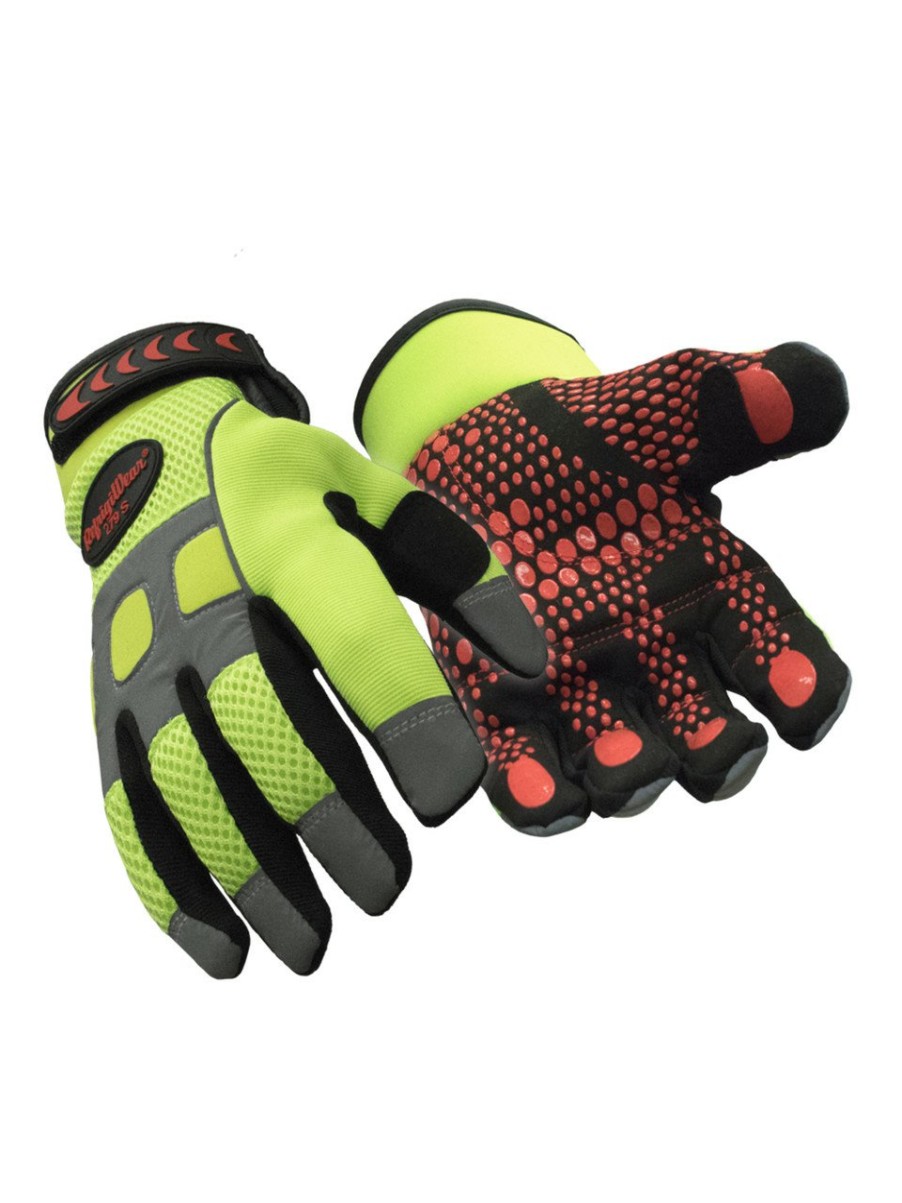 RefrigiWear Hivis Super Grip Glove Lime Guanti Da Prestazione