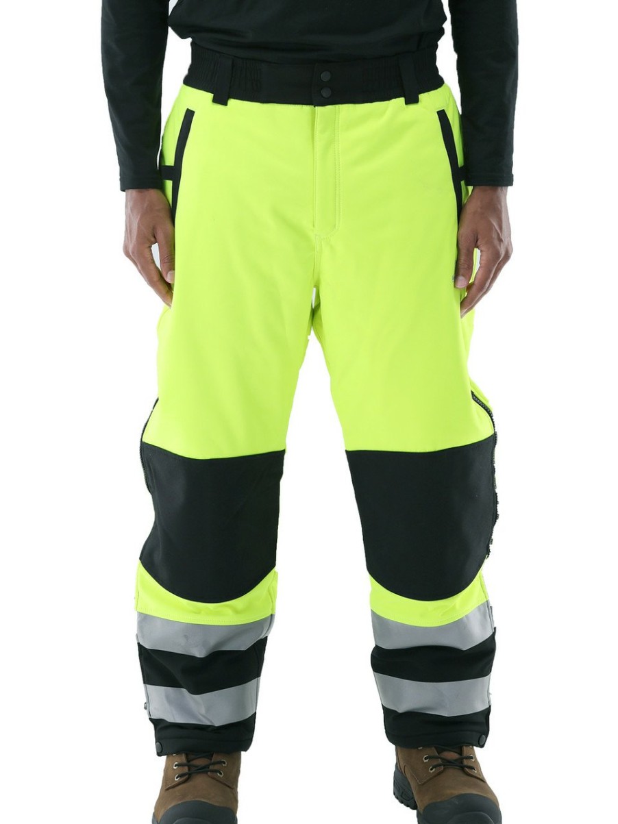 RefrigiWear Hivis Insulated Softshell Pants Lime Bavaglini E Pantaloni