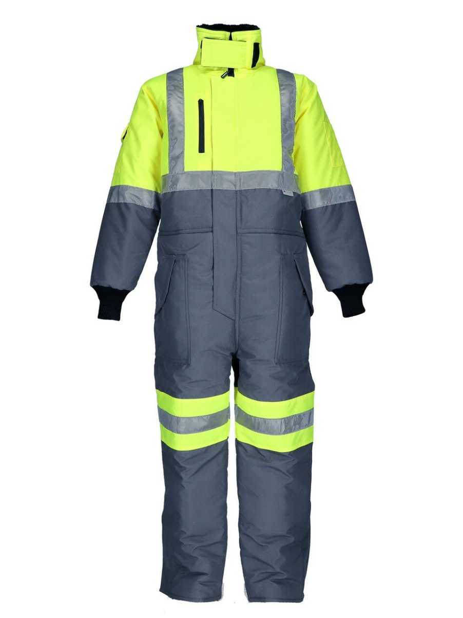 RefrigiWear Freezer Edge® Coveralls Lime/Gray Grande E Alto