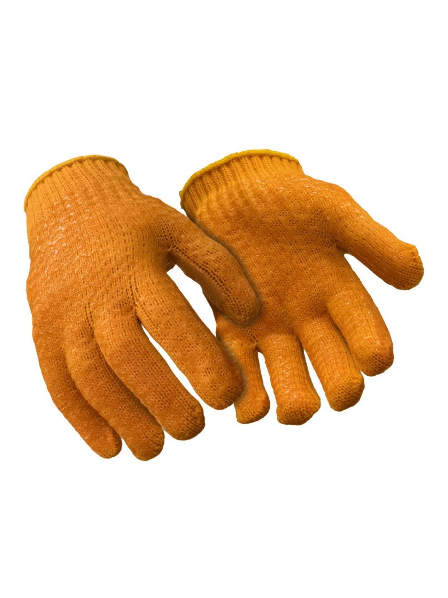 RefrigiWear Acrylic Honeycomb Grip Glove Orange Guanti In Maglia