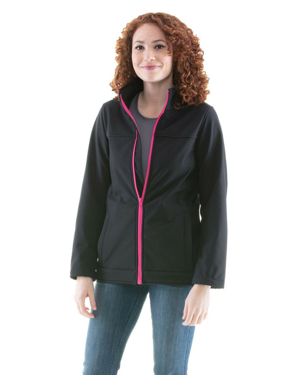 RefrigiWear Women'S Softshell Jacket Black Giacche