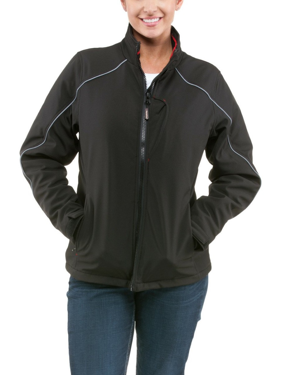 RefrigiWear Women'S Insulated Softshell Jacket Black Giacche