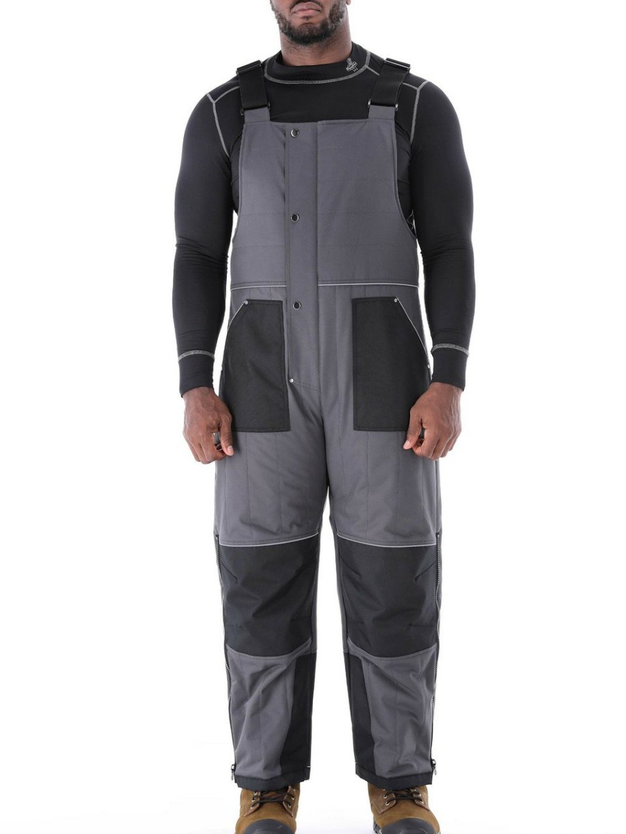 RefrigiWear Chillshield® Bib Overalls Gray Bavaglini E Pantaloni