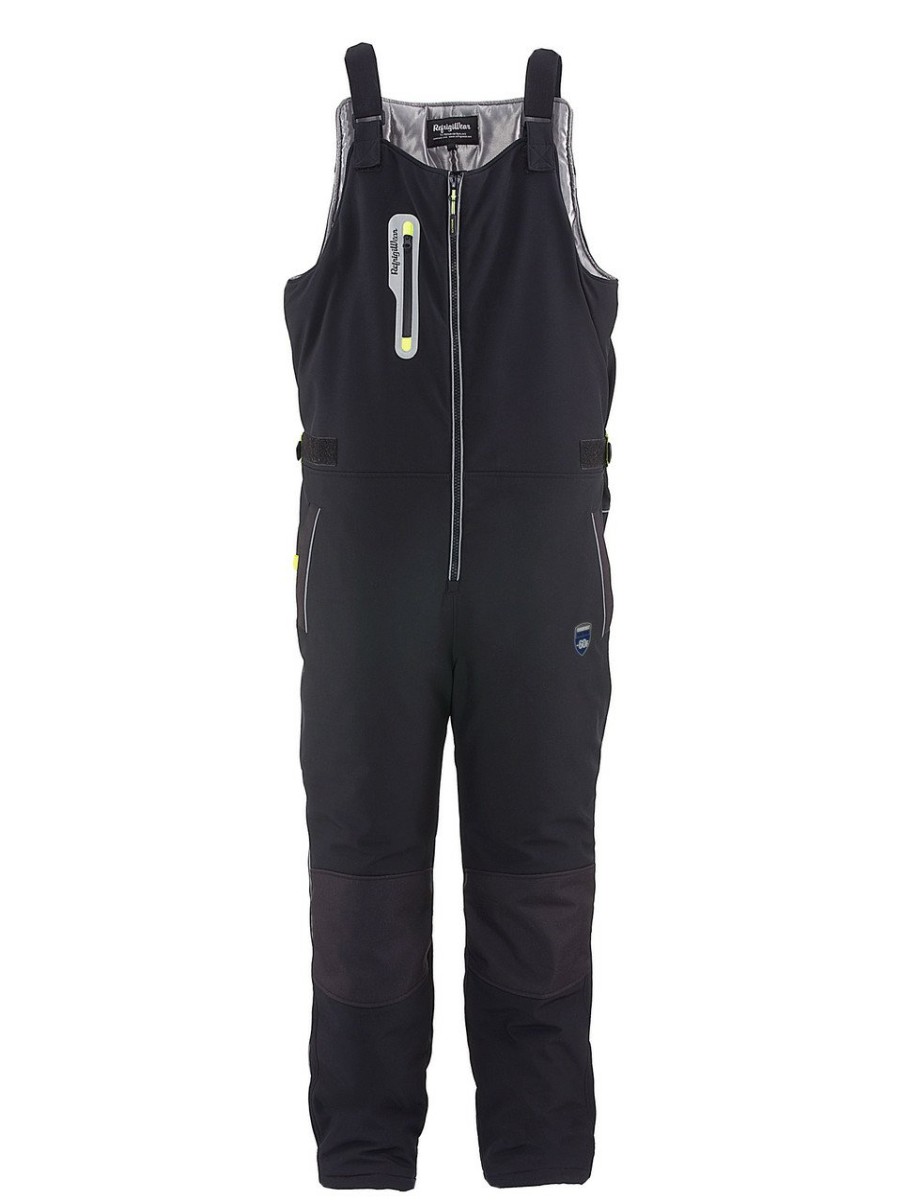 RefrigiWear Extreme Softshell Bib Overalls Black Grande E Alto