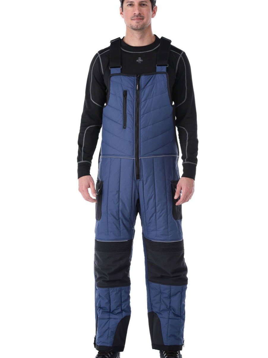 RefrigiWear Frostline® Bib Overalls Black/Blue Grande E Alto